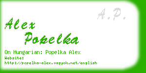 alex popelka business card